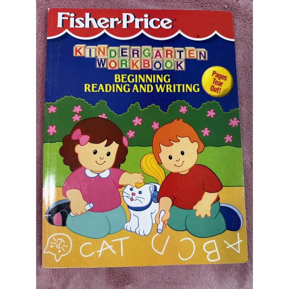 Fisher Price Little People Kindergarten Workbooks, dictionary--Lot Of 5 NEW